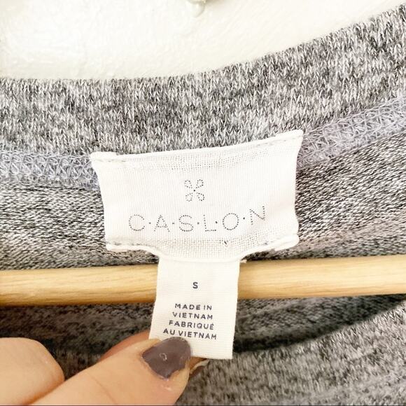 Caslon ruched long sleeves gray knit blouse sz S - Picture 3 of 5